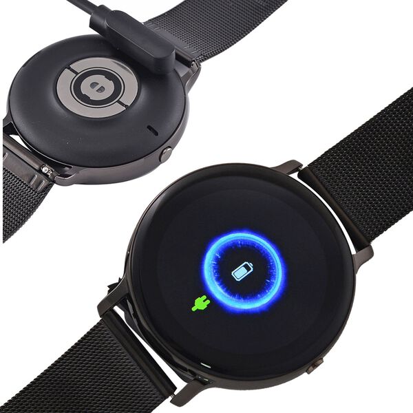 Eleganz Mesh HiWatch Plus, Schwarz Smartwatch mit Dual-Modus Bluetooth, 1,28 IPS Display und Wassergeschütztes Design image number 10