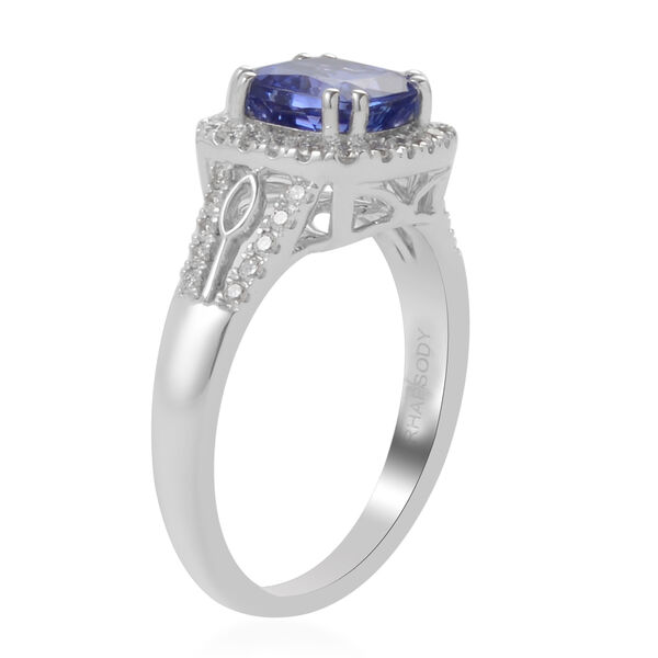 RHAPSODY AAAA Tansanit und Diamant VS E-F Ring 950 Platin  ca. 2,10 ct image number 2