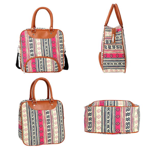 Boho Stil Handtasche, Größe 30x30x12 cm, Rosa image number 3