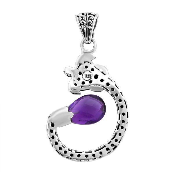 Royal Bali Kollektion - Schildkröte afrikanischer Amethyst-Anhänger image number 4