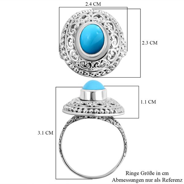 Royal Bali Collection- Sleeping Beauty Türkis-Ring - 2,70 ct. image number 5