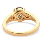 Natürlicher Jenipapo Andalusit und Zirkon Ring 925 Silber Gelbgold Vermeil  ca. 1,37 ct image number 5