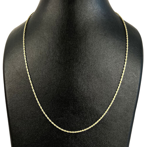 Hohle Kordelkette in 585 Gelbgold, 50 cm image number 1
