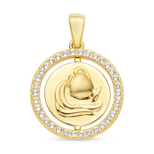 Weißer Zirkon Wassermann-Anhänger - 0,64 ct. image number 0