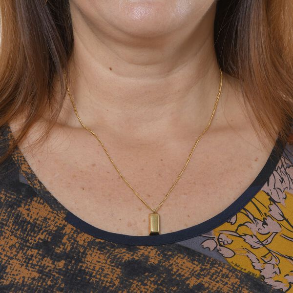 TAMSY - bedrucktes Kleid, Viskose, 60x105 cm, blau/gelb Blattmuster image number 3