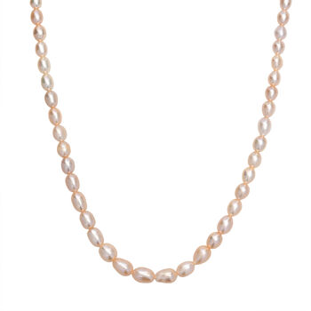 AA Pfirsich S&uuml;&szlig;wasser Perle Halskette, 45 cm
