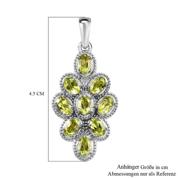 Nat&uuml;rlicher Peridot Anh&auml;nger, Edelstahl ca. 4.41 ct image number 6