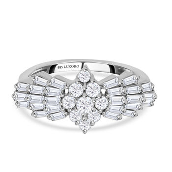 LUXORO SGL zertifizierter I1 G-H Diamant Ballerina-Ring in 585 Wei&szlig;gold - 1 ct.