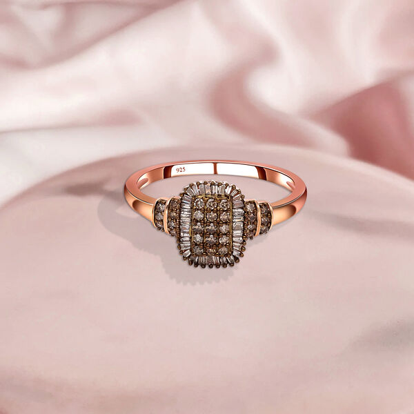 Natürlicher Champagner Diamant-Ring - 0,50 ct. image number 2