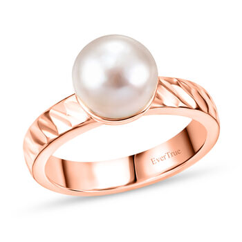 EVER TRUE S&uuml;&szlig;wasser Perle (9-9.5 mm) Ring 950 Kupfer (Gr&ouml;&szlig;e 17.00)