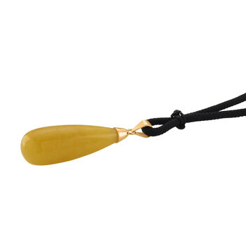 D'Joy Honig Jade Halskette ca. Flexibles cm 925 Silber Vergoldet (10-15 Werktage Lieferzeit) ca. 30.00 ct