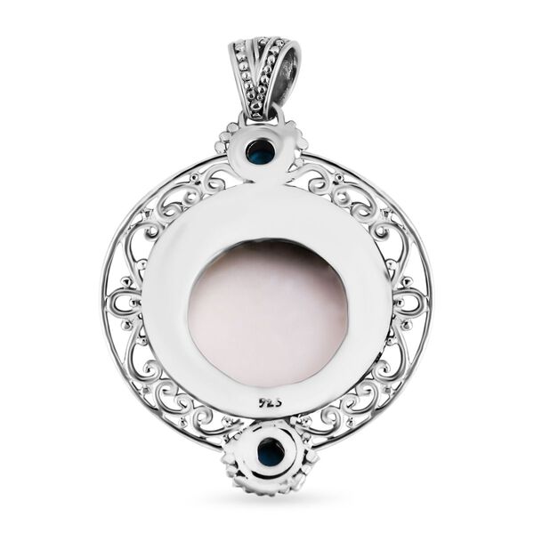 Royal Bali Kollektion- Sleeping Beauty T&uuml;rkis und Ochsenknochen-Anh&auml;nger - 0,61 ct. image number 4