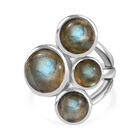 Labradorit Ring Edelstahl (Größe 18.00) ca. 9,79 ct