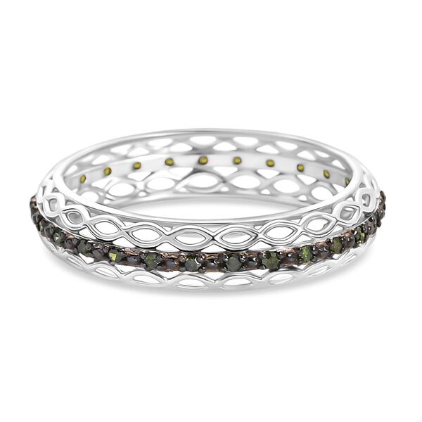 D'Joy grüner Diamant Ring, 925 Silber rhodiniert - 0,15 ct. image number 0