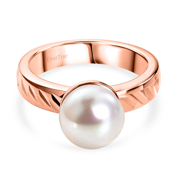 EVER TRUE S&uuml;&szlig;wasser Perle (9-9.5 mm) Ring 950 Kupfer (Gr&ouml;&szlig;e 18.00)