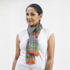 100% Natur Seide, Designer Schal, 50x160 cm, Orange