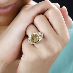 Citrin Ring 925 Silber  (Größe 17.00) ca. 8,34 ct