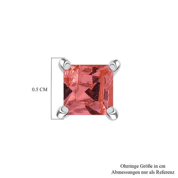 J Francis gefertigt mit SWAROVSKI Rose Pfirsich Swarovski Kristall Ohrringe 925 Silber image number 5