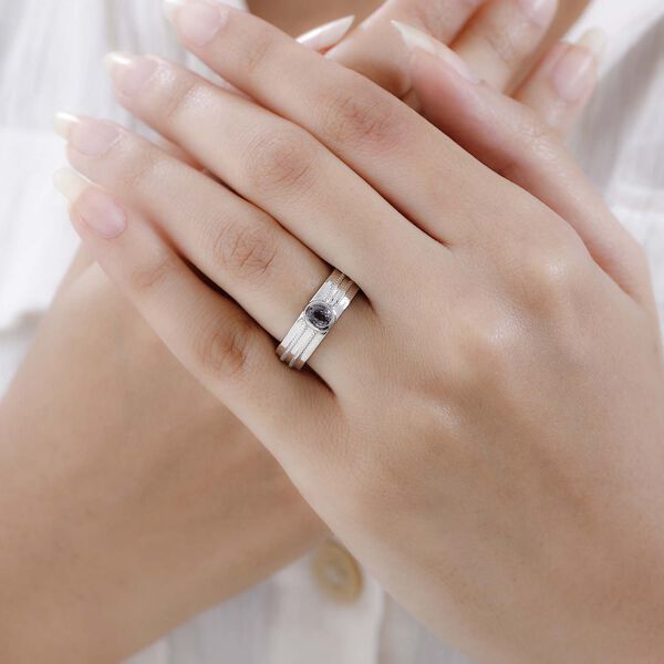 AA Nat&uuml;rlicher Tansanischer Lavendel-Spinell Ringe 925 Silber platiniert (Gr&ouml;&szlig;e 19.00) ca. 0.43 ct image number 3