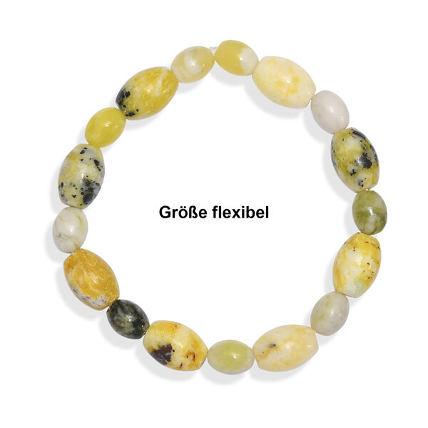Gelbes T&uuml;rkis, Serpentin Armband Flexibles cm ca. 130.00 ct image number 4