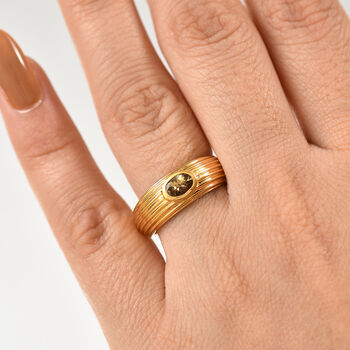 AA Nat&uuml;rlicher goldener Tansanit Ring - 0,45 ct.