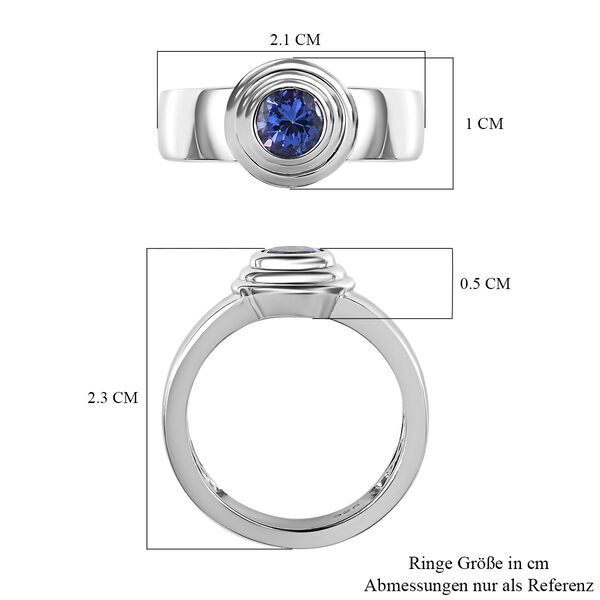 AAA Tansanit Solitär Ring- 0,58 ct. image number 7