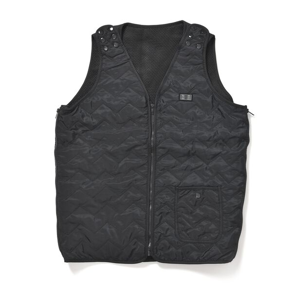 Beheizbare Weste mit 3 Heizstufen und 7 Heizzonen inkl. Akku, schwarz