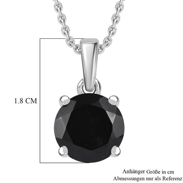 Schwarzer Spinell Anhänger mit 50cm Kette - 5 ct. image number 5