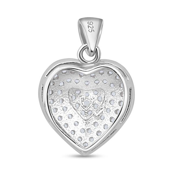 LUSTRO STELLA wei&szlig;es Zirkonia Schmuckset im Herz-Design image number 5