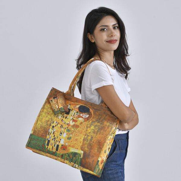 2er Set Shopper und Geldb&ouml;rse - Der Kuss Gem&auml;lde image number 11