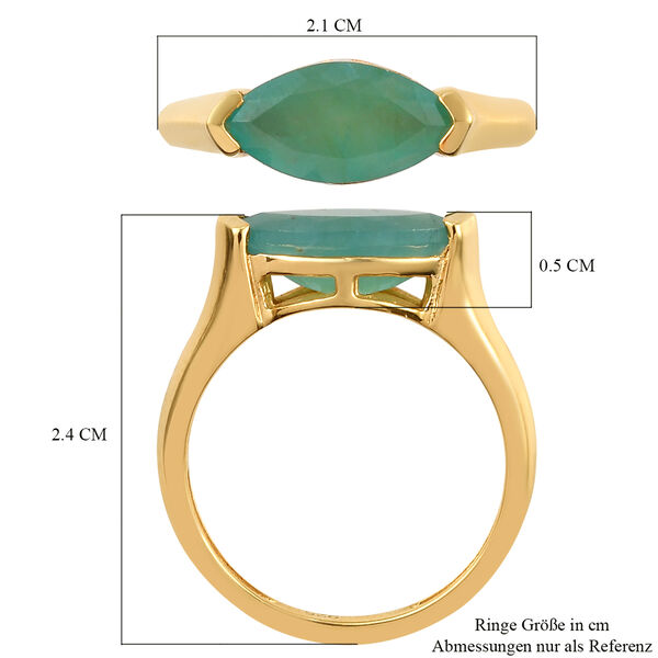 Grandidierit Solit&auml;r Ring 925 Silber vergoldet  ca. 1,75 ct image number 7