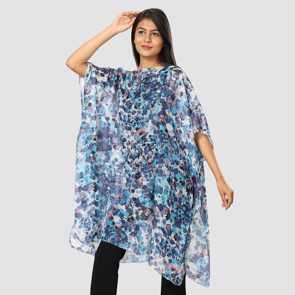 100% Maulbeerseide Shirt, Einheitsgr&ouml;&szlig;e Blau image number 3