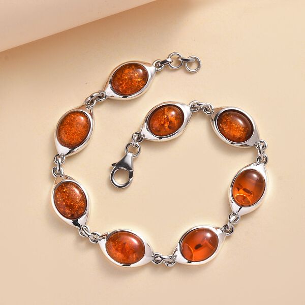 Bernstein Armband ca. 19 cm 925 Silber rhodiniert ca. 8,21 ct. image number 2