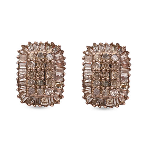 Natürliche Champagner Diamant-Ohrstecker - 0,50 ct. image number 0