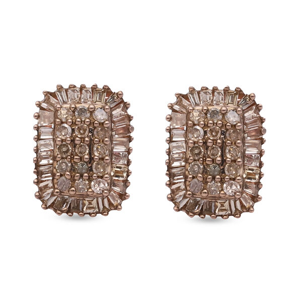 Nat&uuml;rliche Champagner Diamant-Ohrstecker - 0,50 ct.