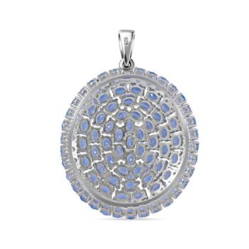 Himmelblauer Topas Anh&auml;nger, 925 Silber rhodiniert, ca. 17.79 ct