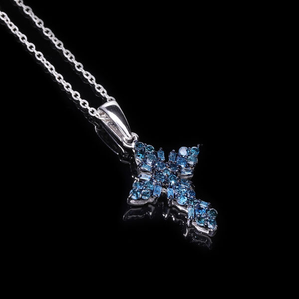 Blauer Diamant-Anhänger - 0,34 ct. image number 4