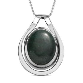 Grüner Aventurin Schmuckset Edelstahl ca. 18.00 ct