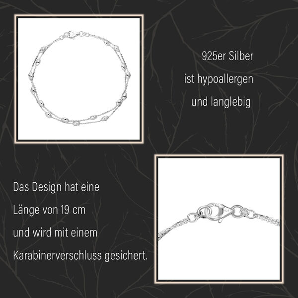 Perlen-Stacking-Armband in Silber image number 6