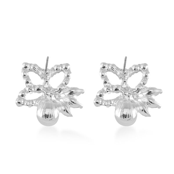 Wei&szlig;e Muschelkernperle Schmuckset Messing image number 5