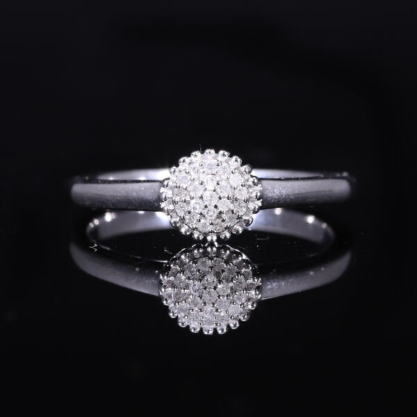 Diamant Ring, 925 Silber platiniert image number 5