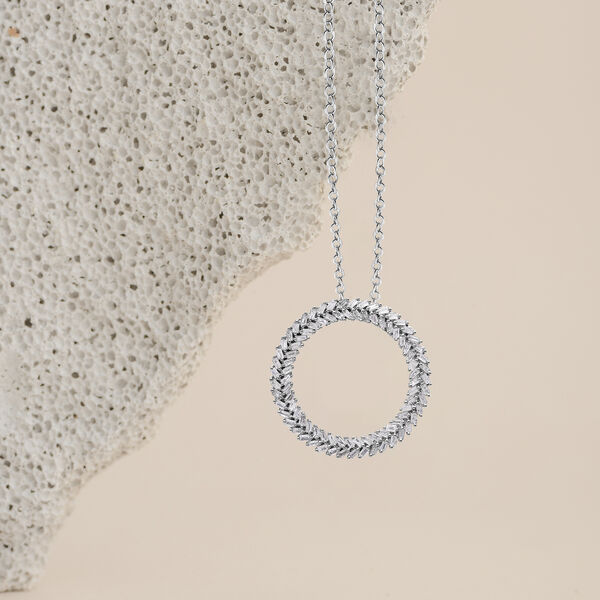 Wei&szlig;er Diamant-Anh&auml;nger mit Kette - 1 ct. image number 2