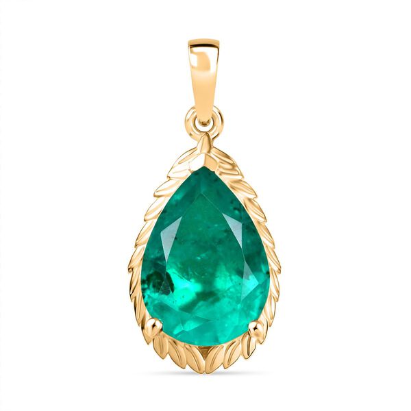 D'Joy Smaragd Triplett Quarz Anh&auml;nger - 5 ct.