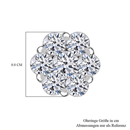 LUXURIANT DIAMOND- SI Labor Diamant Ohrringe, 925 Silber platiniert - 0,51 ct. image number 6