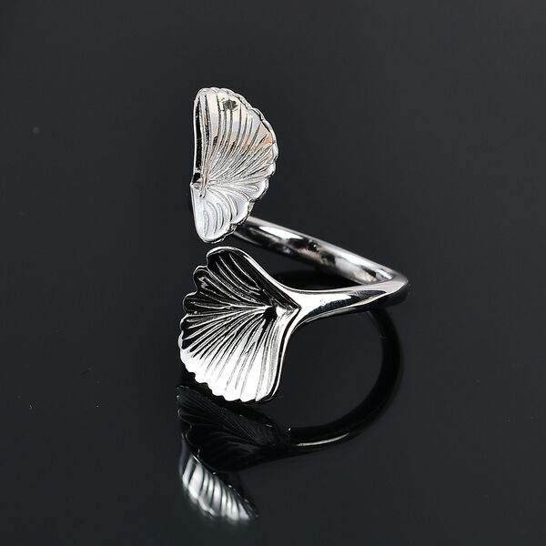 GP Italian Garden Kollektion - Blatt- und blauer Saphir-Ring, 925 Silber rhodiniert image number 2