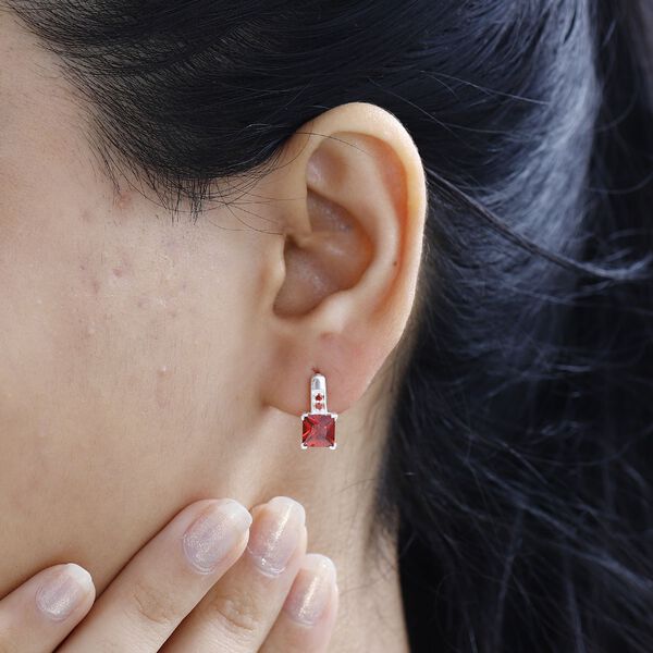 LUSTRO STELLA Granat Zirkonia Ohrringe image number 3