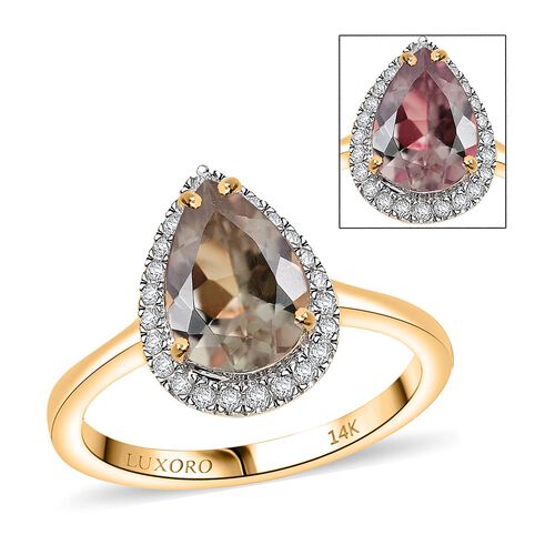 AAA Turkizit, Weißer Diamant Ring 585 Gold (Größe 17.00) ca. 2,20 ct image number 0