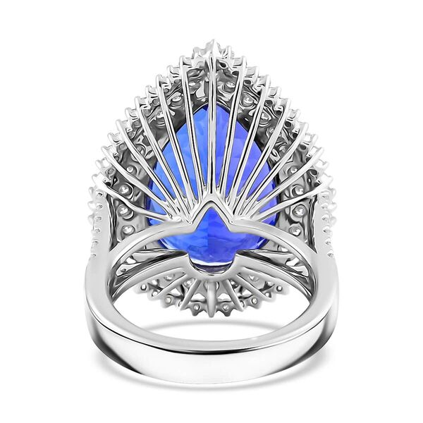 Chairman's Vault Collection - zertifiziert und gepr&uuml;ft RHAPSODY AAAA Tansanit und VS-EF Diamant Ring in 950 Platin - 18,80 ct. image number 5