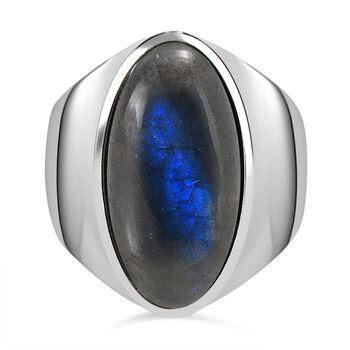 AAA Labradorit Ringe Edelstahl (Gr&ouml;&szlig;e 16.00) ca. 10.61 ct