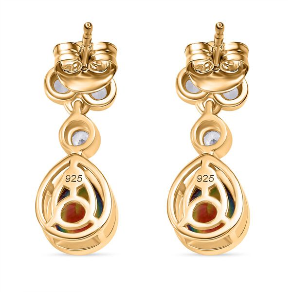 Nebula Quarz und Zirkon Ohrringe, ca. 3,18 ct. image number 4